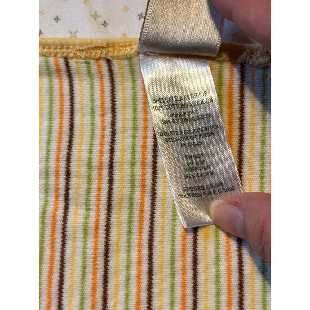 Absorba vtg y2k cotton baby security blanket lovey bear stripes